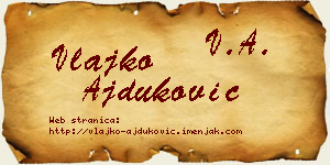 Vlajko Ajduković vizit kartica
